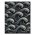 Dynamic Monochromatic Ocean Swirl Rug