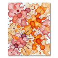 Vibrant Warm Watercolor Ink Splatter Rug