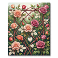 Romantic Rose Trellis Garden Bloom Rug
