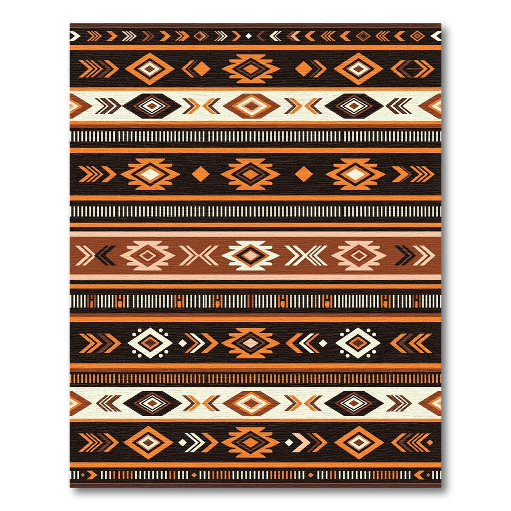 Earthy Southwestern Geometric Stripe Area Rug