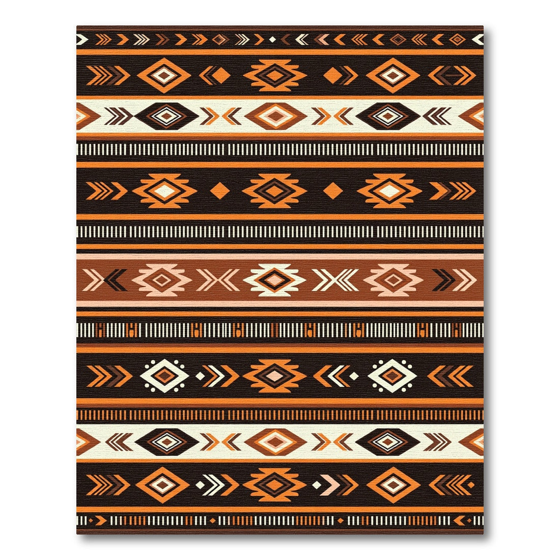 Earthy Southwestern Geometric Stripe Area Rug