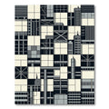 Monochromatic Cityscape Geometric Blocks Rug