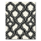 Monochromatic Interlocking Arch Pattern Rug