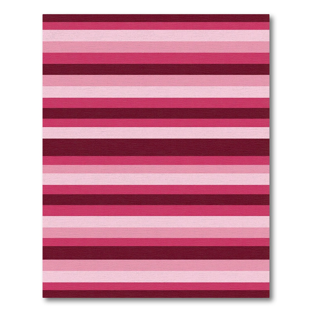 Pink And Burgundy Horizontal Stripes Rug