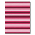 Pink And Burgundy Horizontal Stripes Rug