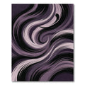 Moody Purple Abstract Swirl Waves Rug