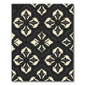 Gothic Black and Cream Flourish Trellis Rug