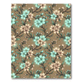 Luminous Teal and Beige Cherry Blossom Rug