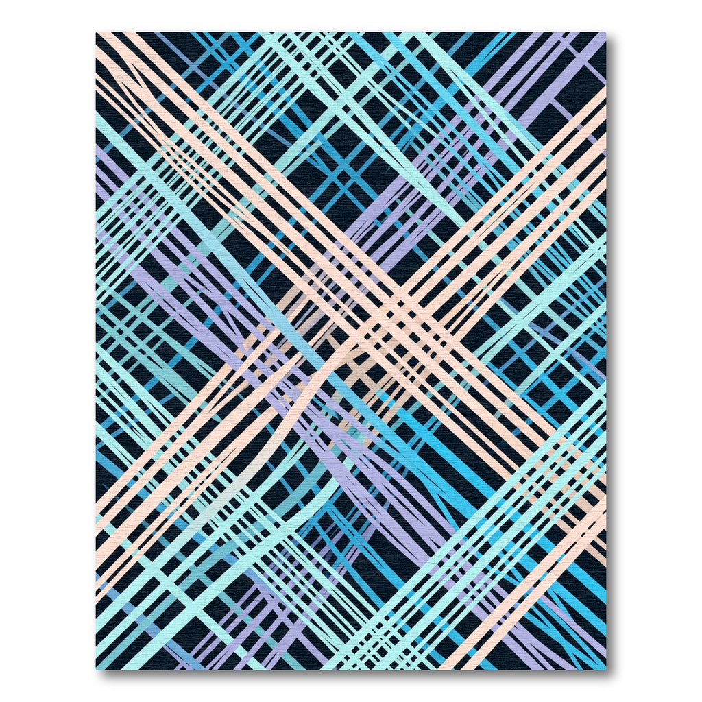 Pastel Palette Intersecting Diagonal Lines Rug