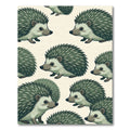 Whimsical Sage Green Hedgehog Flora Rug