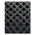 Monochromatic Interlocking Geometric Grid Linear Rug