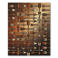 Earth Tone Geometric Arrow Mosaic Rug