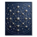 Celestial Midnight Blue Astral Geometric Rug