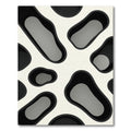 Black and White Abstract Organic Shape Rug