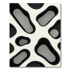 Black and White Abstract Organic Shape Rug