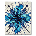 Vivid Ocean Blue Splash Explosion Rug