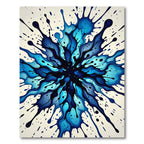 Vivid Ocean Blue Splash Explosion Rug
