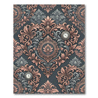 Ornate Pink Gray Accented Vintage Rug