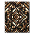 Earthy Tone Geometric Diamond Arrow Rug
