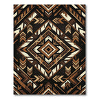 Earthy Tone Geometric Diamond Arrow Rug