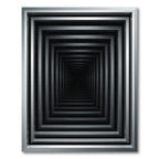 Monochrome Geometric Gradient Tunnel Rug