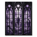 Gothic Violet Stained Glass Cathedral Arch Rug