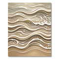 Earthy Sand Wave Abstract Area Rug