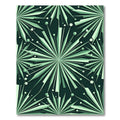 Emerald Spiky Starburst Geometric Rug