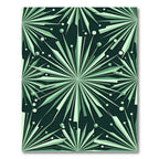 Emerald Spiky Starburst Geometric Rug
