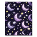 Celestial Crescent Moon and Starry Sky Rug