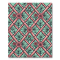 Pink Rose Lattice Bamboo Geometric Rug