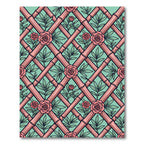 Pink Rose Lattice Bamboo Geometric Rug