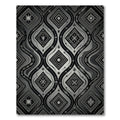 Monochromatic Tribal Geometric Diamond Waves Rug