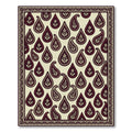 Deep Burgundy Paisley Floral Boughs Rug
