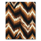 Earthy Chevron Jagged Zigzag Rug