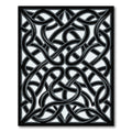 Black Gray Interlocking Knot Rug