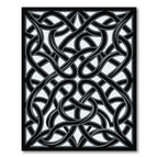 Black Gray Interlocking Knot Rug