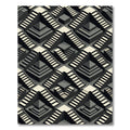 Monochromatic Isometric Stairway Maze Rug