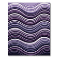 Deep Purple Wavy Stripe Abstraction Rug