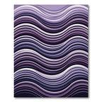 Deep Purple Wavy Stripe Abstraction Rug