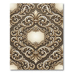Ornate Golden Acanthus Scrollwork Rug