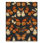 Elegant Orange Monarch Butterfly Garden Rug