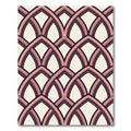 Mauve Arched Geometric Lattice Overlap Rug