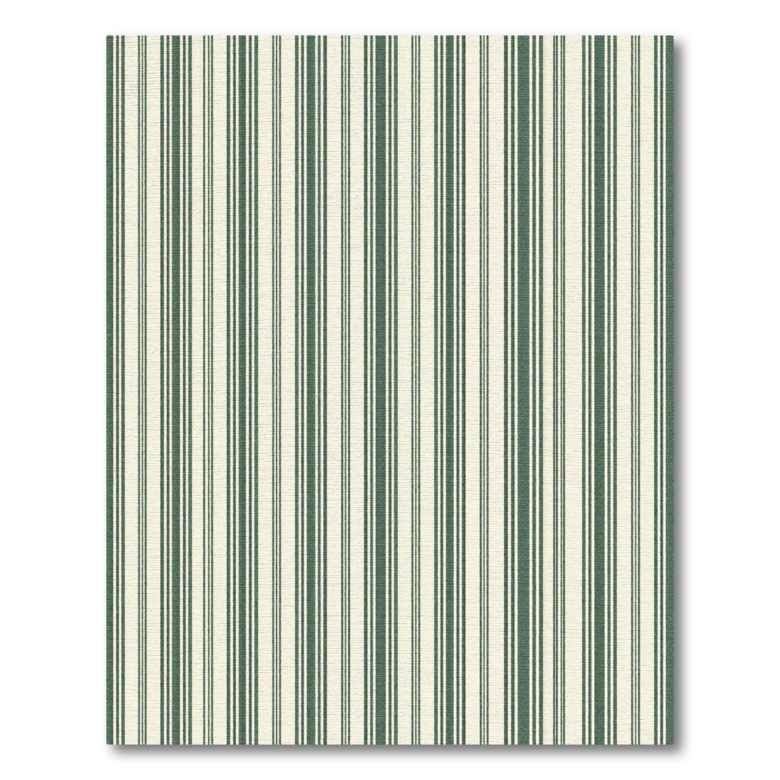 Classic Forest Green Pinstripe Ticking Rug