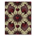 Crimson Heart Bandanas Bursting Graphic Rug