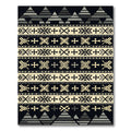 Monochromatic Geometric Tribal Arrow Cream Black Rug
