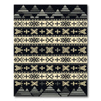 Monochromatic Geometric Tribal Arrow Cream Black Rug