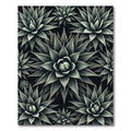 Agave Succulent Green Dark Floral Rug