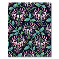 Pink Honeysuckle Floral Swirl Fabric Rug