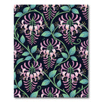 Pink Honeysuckle Floral Swirl Fabric Rug